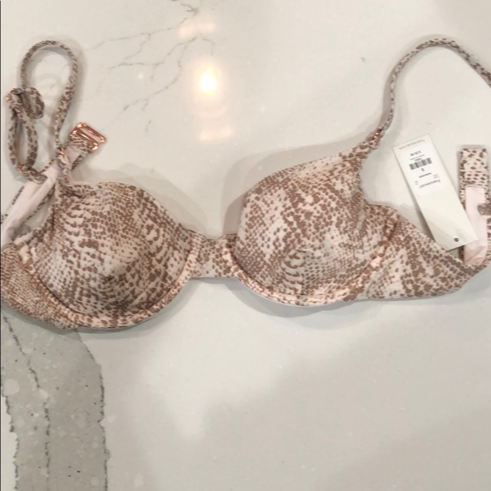Francesca’s NWT small s snake skin bikini top
